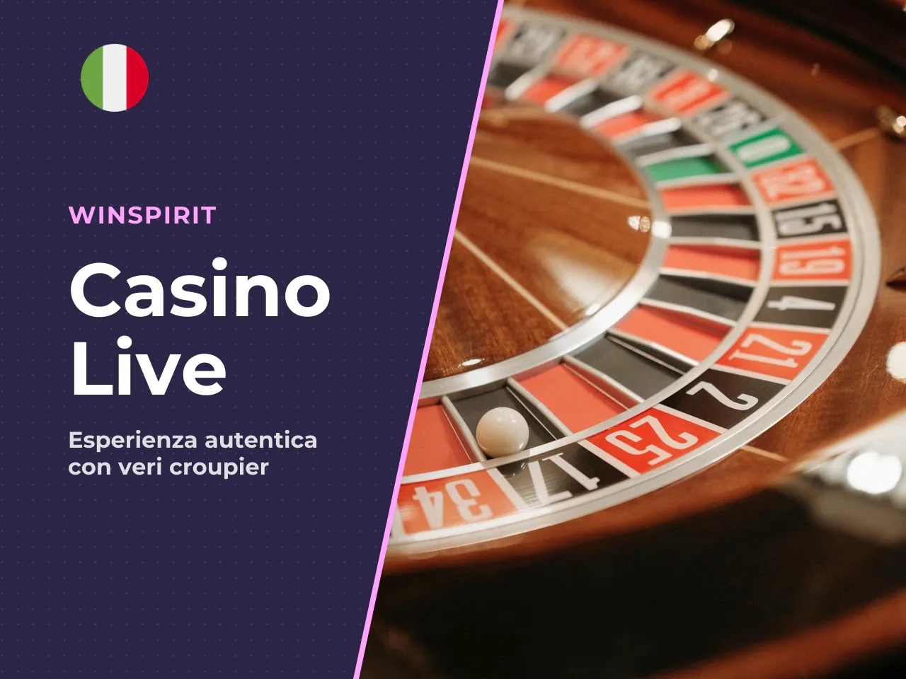 Roulette, blackjack and baccarat with live