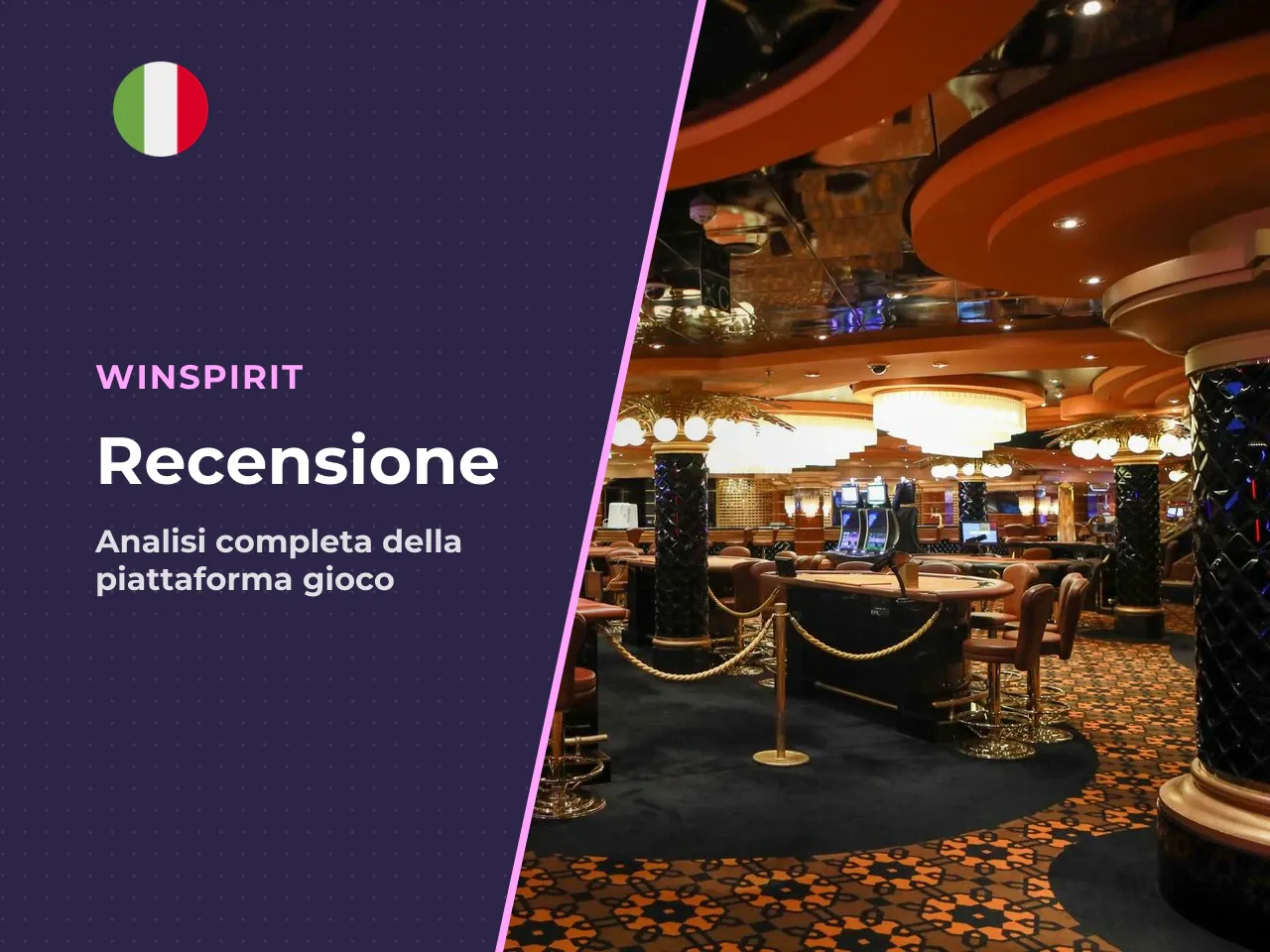 WinSpirit casino website e prima impressione